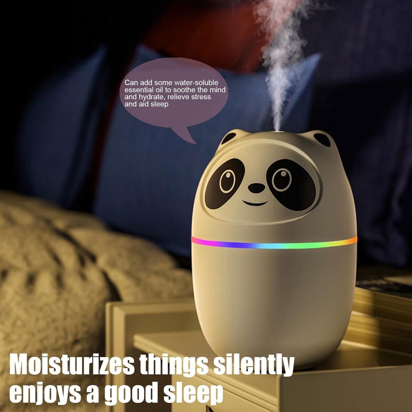 DM™ Mini Cute Panda Cool Mist Humidifier for Room Moisture