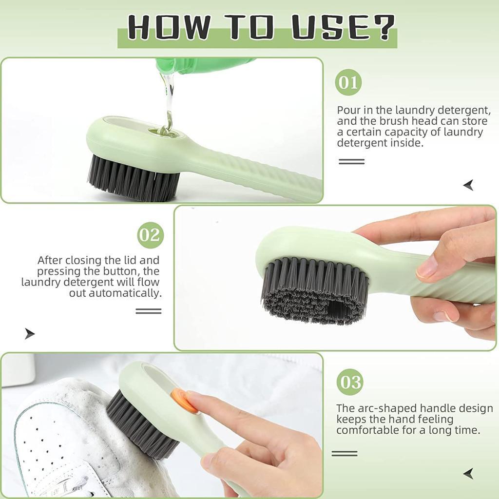 DM™ Soap Dispensing Cleaning Brush with Handle Scrubbing