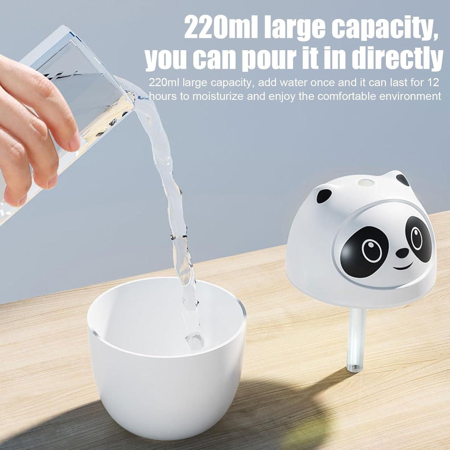DM™ Mini Cute Panda Cool Mist Humidifier for Room Moisture