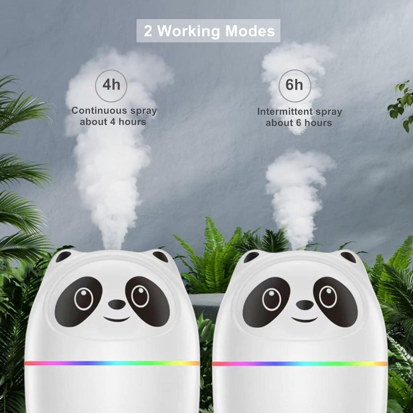 DM™ Mini Cute Panda Cool Mist Humidifier for Room Moisture