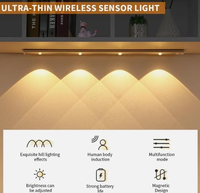 DM™ LED PIR Motion Sensor Cabinet With USB Rechargeble