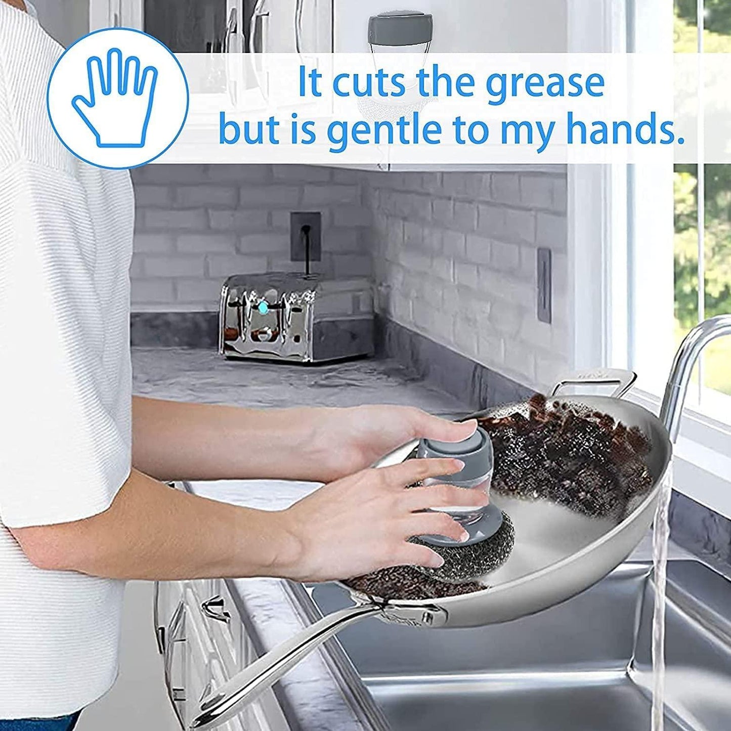DM™ Kitchen Soap Dispensing Palm Brush (Pack of 2)