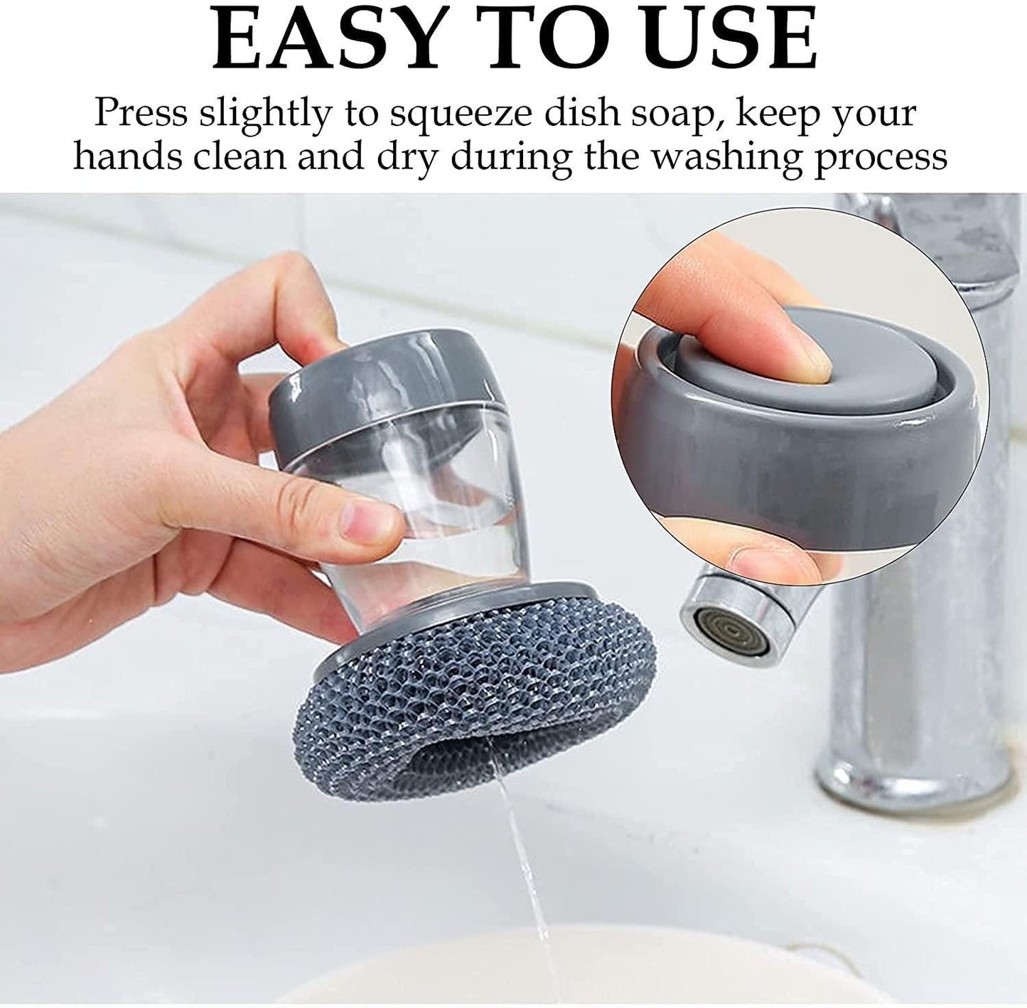 DM™ Kitchen Soap Dispensing Palm Brush (Pack of 2)